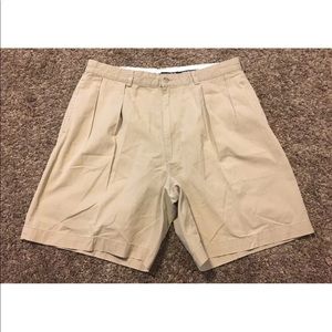 Polo Golf Men's Khaki Beige Shorts Crest Shield